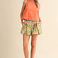 Orange Whipstitch Tank Top | Cotton Sleeveless Blouse with Contrast Trim