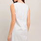 Sunny Side Dress | White Embroidered Scallop Hem Shift Dress