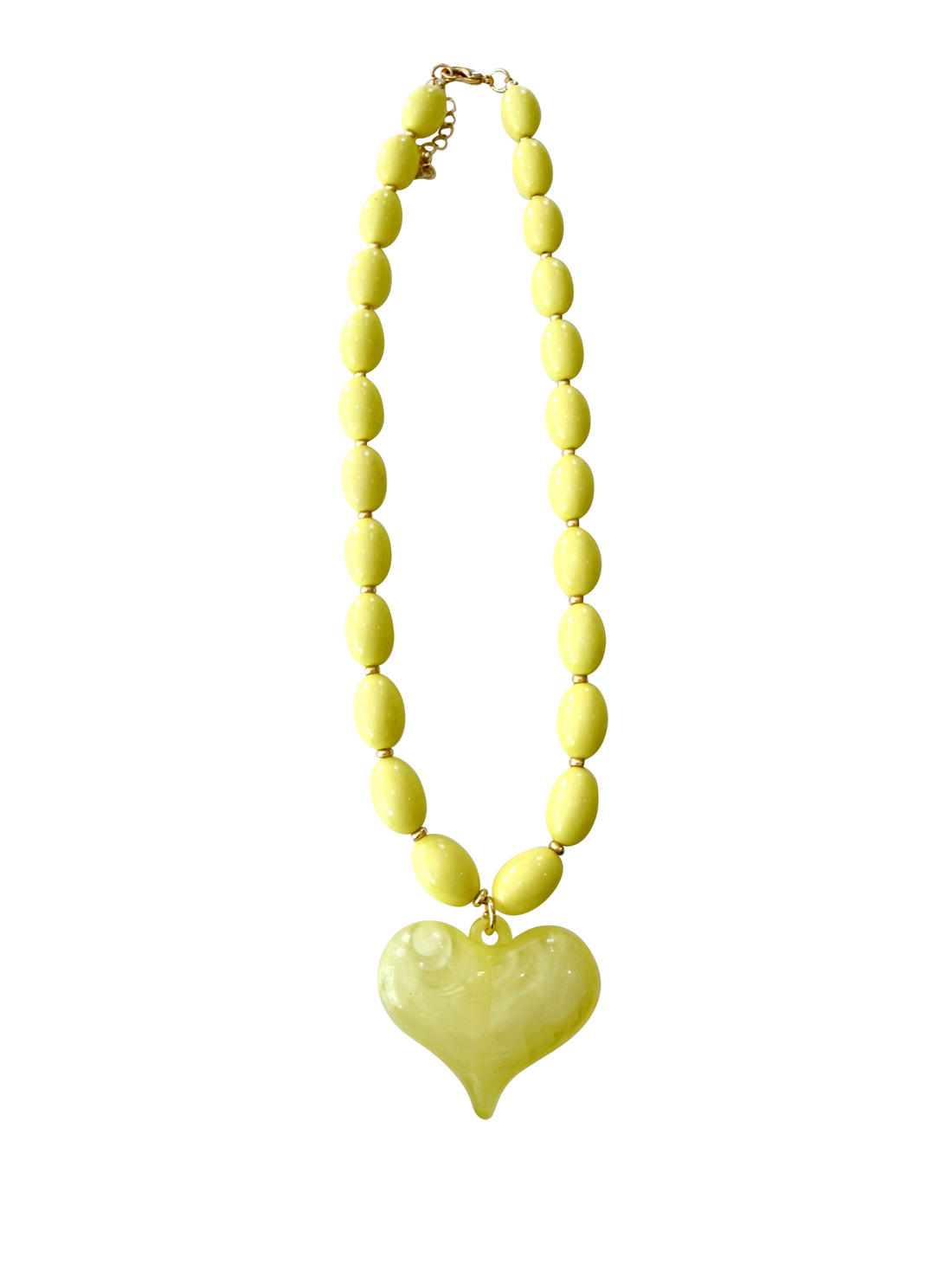 Gemelli Sweetheart Yellow Beaded Necklace