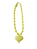 Gemelli Sweetheart Yellow Beaded Necklace
