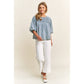 Babydoll Denim Top, Balloon Sleeve