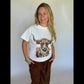 Jeweled Longhorn Graphic Tee, White